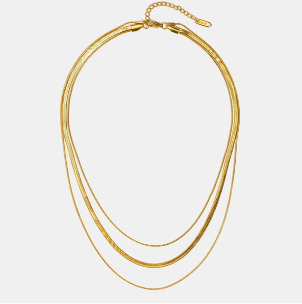 Collier à Chaîne Multistrat Doré
